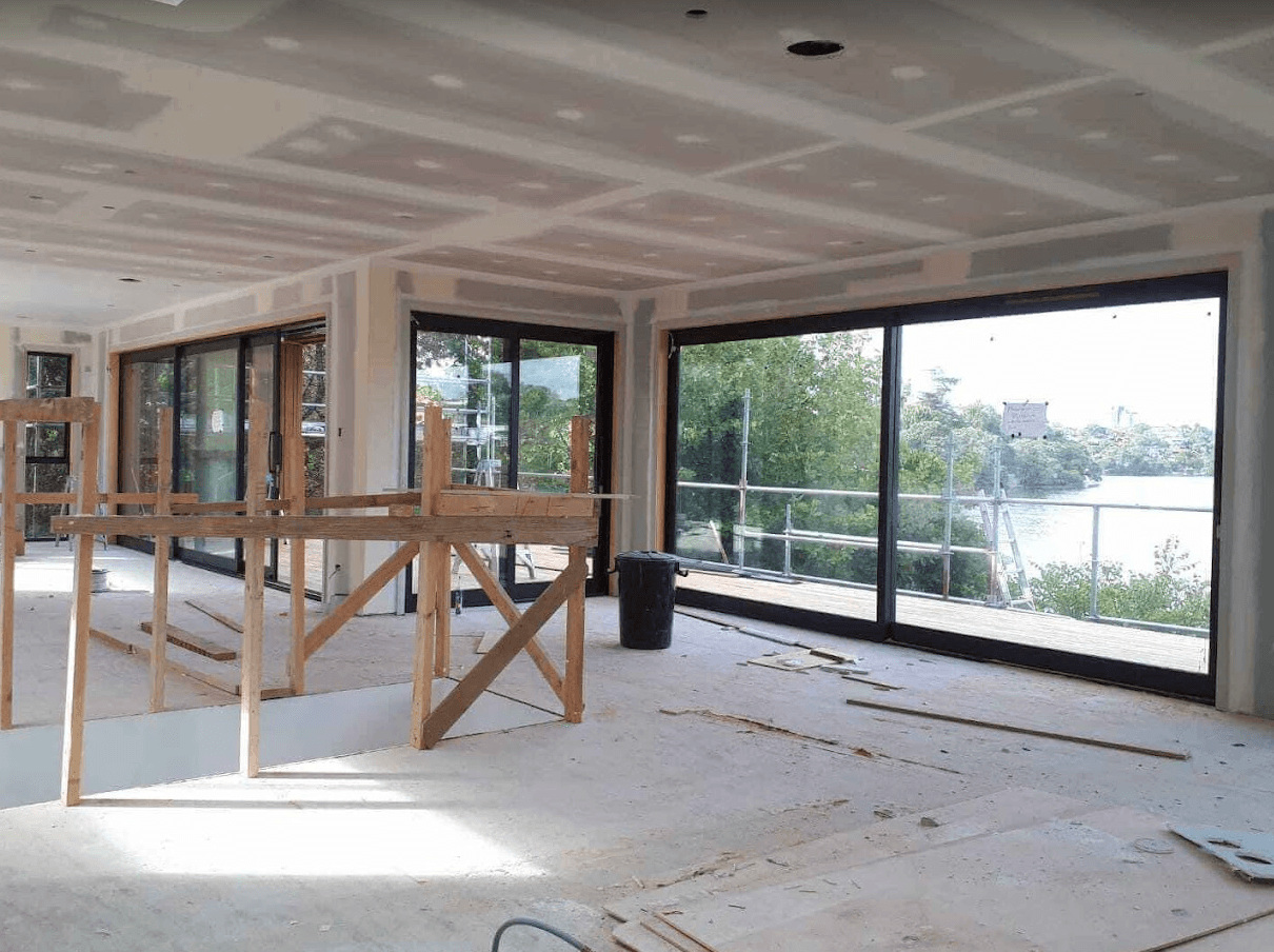 Interior prep work, plastering repair, and painting for a home extension project in Northcote.