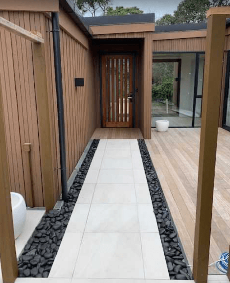Exterior timber preparation and staining by Northern Star Painting, showing a genuine example of the team's timber finishing work